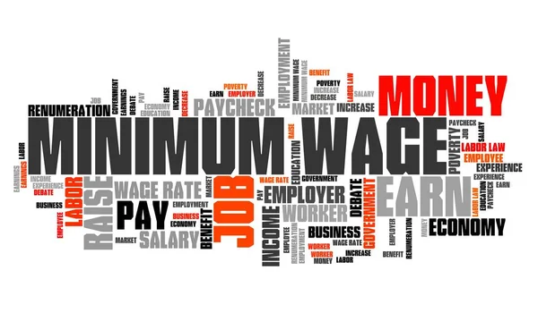 Mindestlohn - Wortwolke — Stockfoto