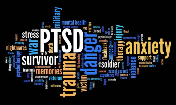 Ptsd Word Cloud — Stock fotografie