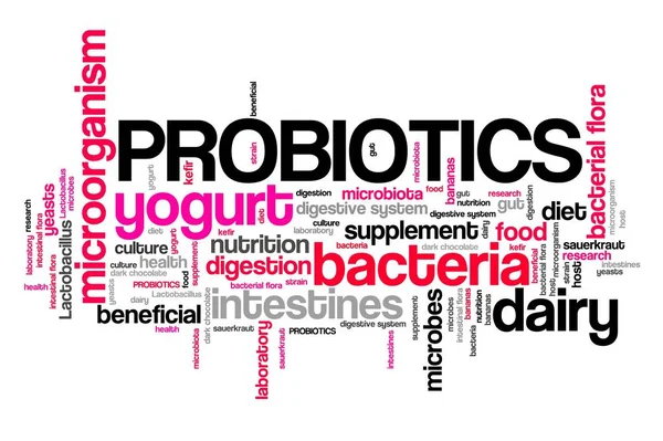 Probiotiska - word cloud — Stockfoto