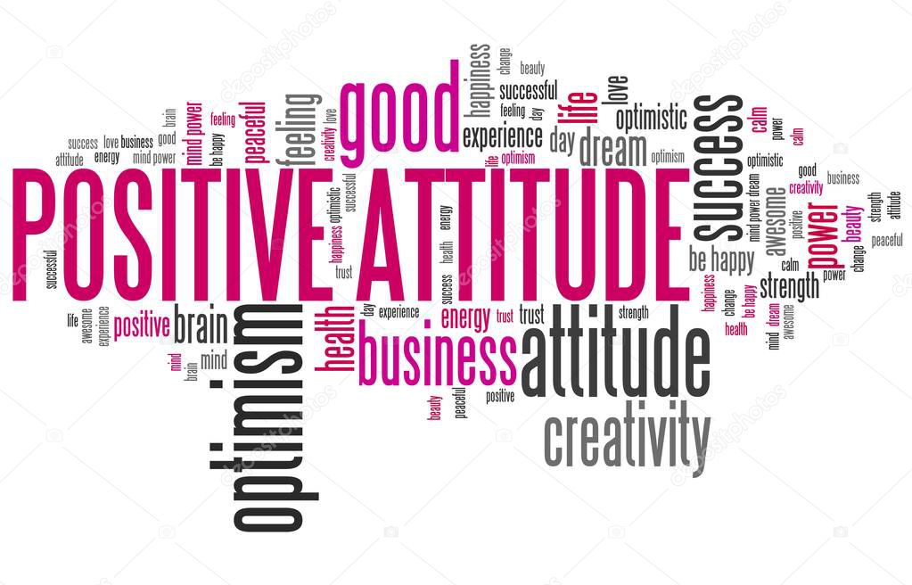 Positive attitude - word cloud