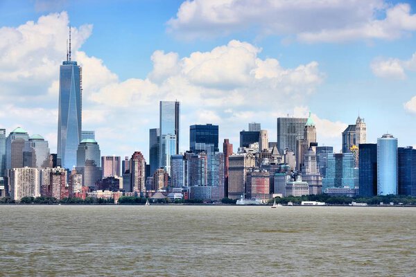 Skyline of New York City. Manhattan skyscrapers.