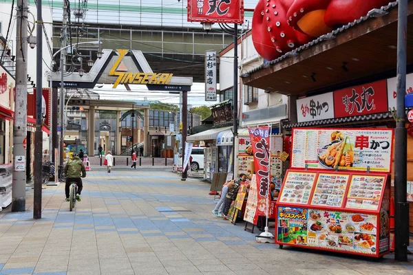 大阪-Shinsekai-城市建筑 — 图库照片