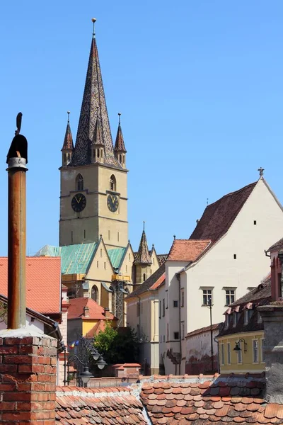 Romania - Sibiu - architettura della città — Foto Stock