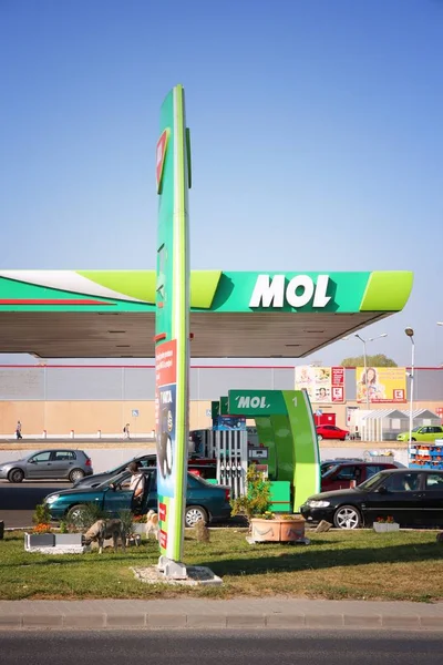 MOL Romania gas station — Stock Photo, Image