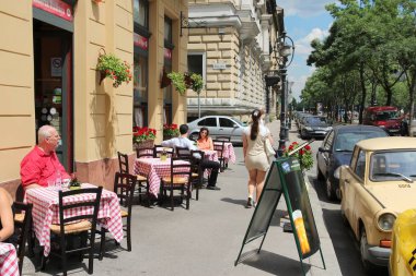 Budapest restaurant outdoor clipart