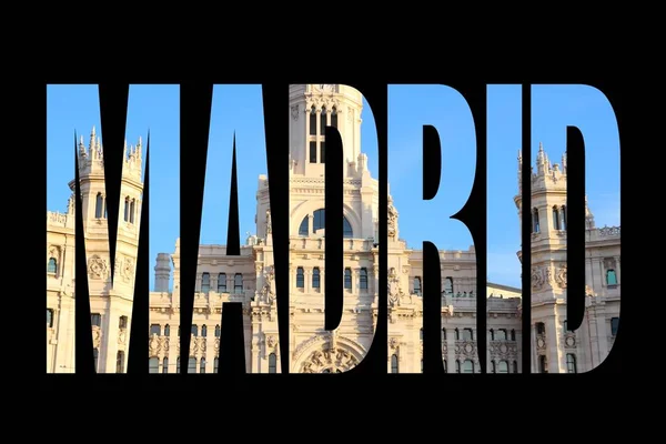 Madrid - palavra de viagem — Fotografia de Stock