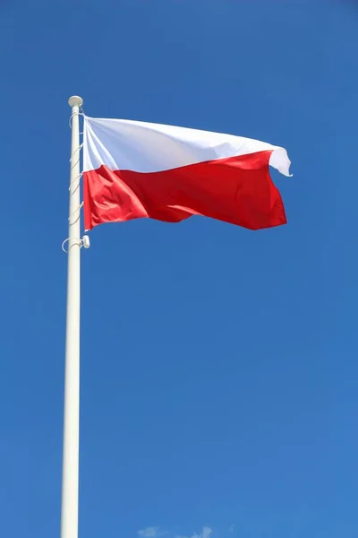 Polish flag outdoor — Stock Photo, Image