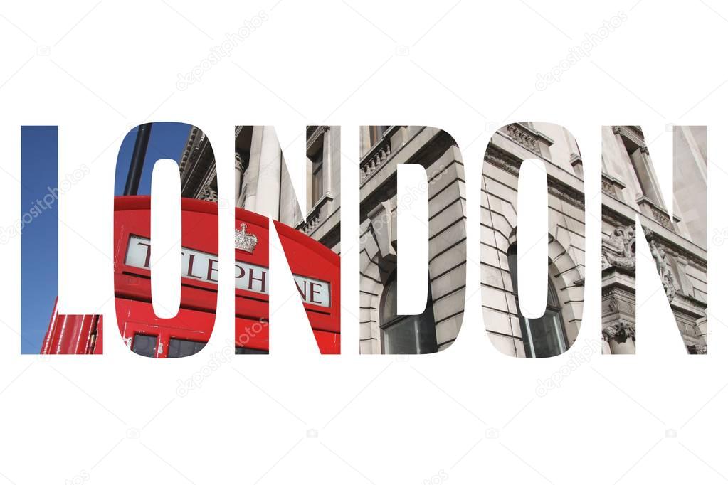 London UK - travel sign