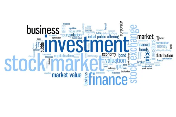 Stock exchange - word cloud — Stock Photo, Image