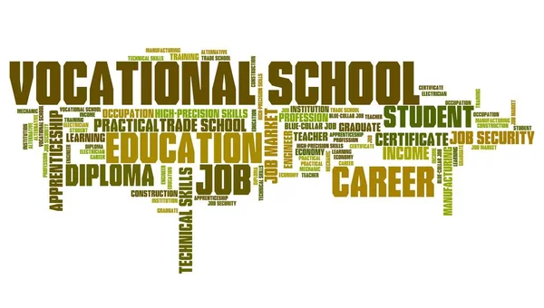 Vocational school - word cloud — Stock Photo, Image