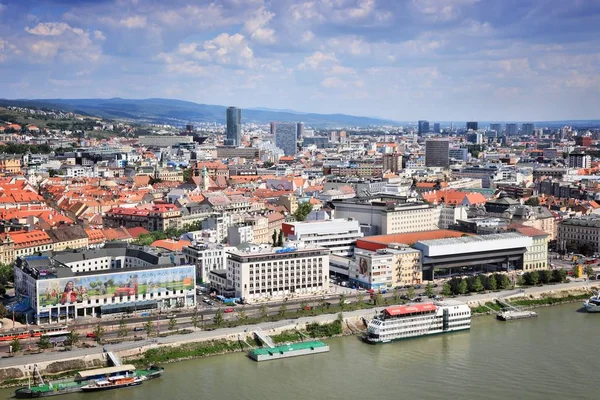 Letecký pohled na Bratislava — Stock fotografie