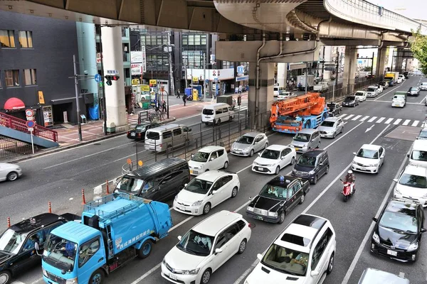 在大阪的日本交通 — 图库照片