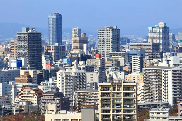 Panorama Osaka, Japonsko — Stock fotografie
