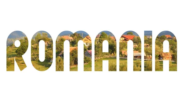 Rumänien text tecken — Stockfoto