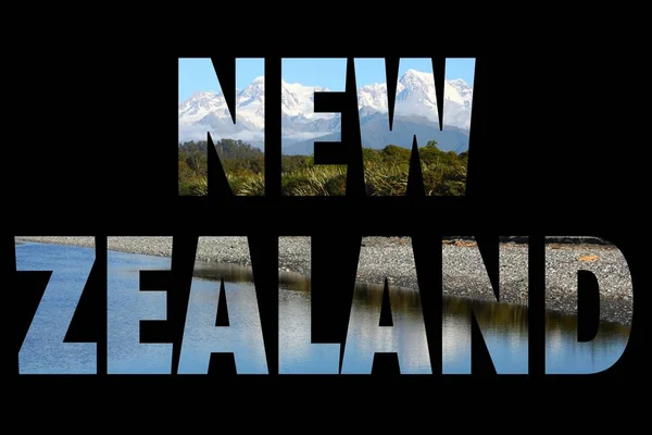 Yeni Zelanda metin işareti — Stok fotoğraf