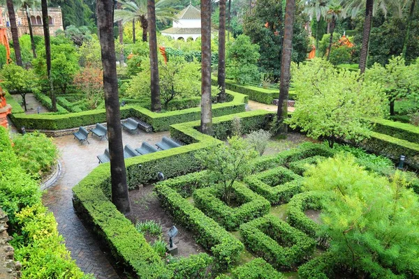 Alcazar-Gärten von Sevilla — Stockfoto