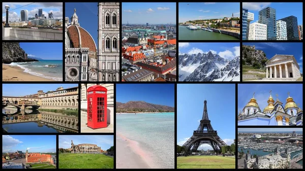 Atrakcje turystyczne w Europie — Zdjęcie stockowe