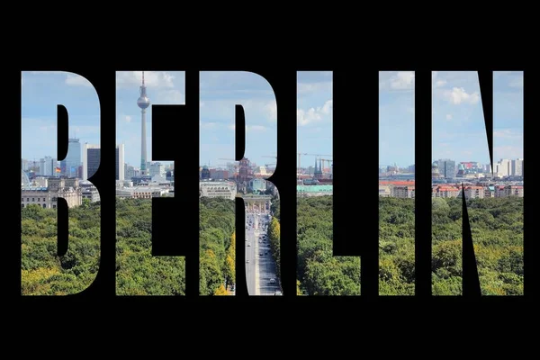Znak słowa Berlin — Zdjęcie stockowe