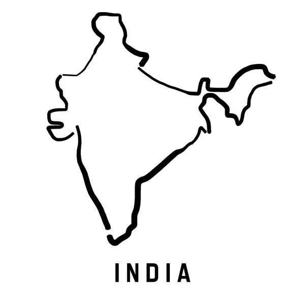 India mappa vettoriale — Vettoriale Stock