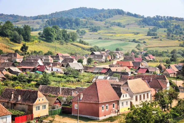 Rumunsko krajina vesnice — Stock fotografie
