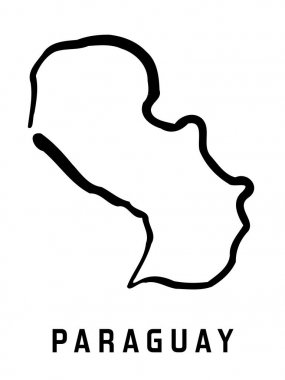 Paraguay basit harita
