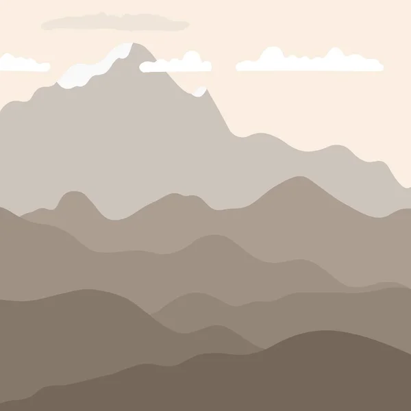 Vector paisaje montañas — Vector de stock