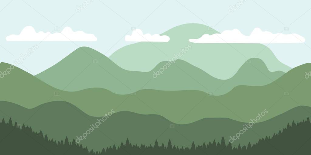 Vector mountains - vector graphics