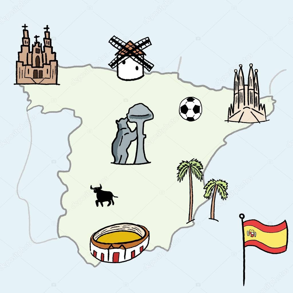 Spain vacation - vector graphics