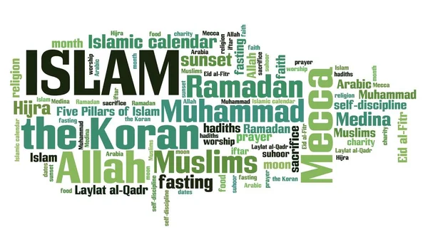 Islam - Wortwolke — Stockfoto
