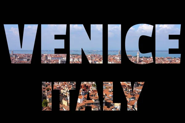 Venice - travel word postcard — Stock Photo, Image