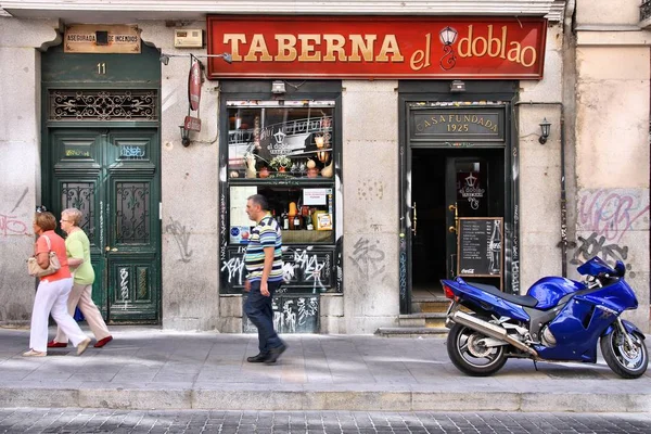Madrid bar - pemandangan kota — Stok Foto