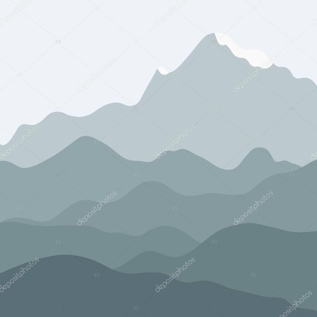 Vector mountains illustration