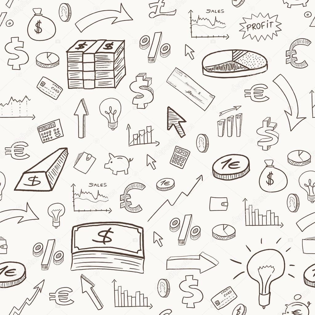 Business doodles - vector graphics