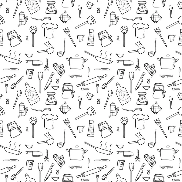 Fondo de utensilios de cocina - gráficos vectoriales — Vector de stock