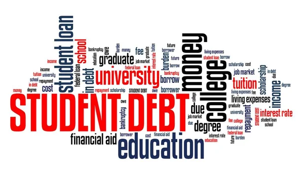 Student debt - word cloud — Stock Photo, Image