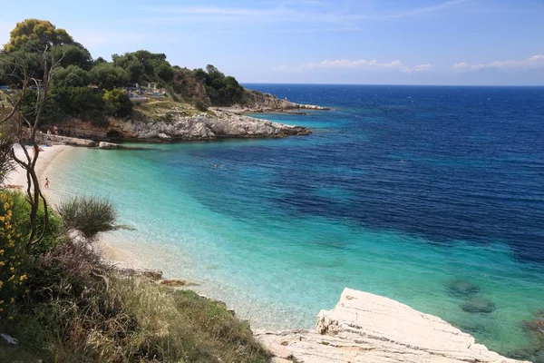 Corfu beach - açık peyzaj — Stok fotoğraf