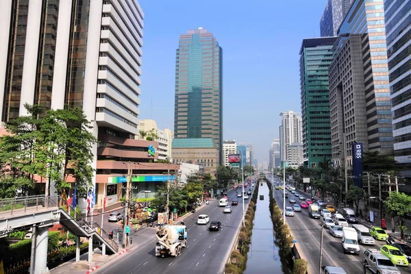 Silom, Bangkok - stadsutsikt — Stockfoto