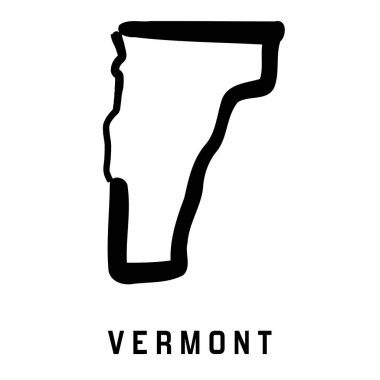 Vermont - basit harita vektör