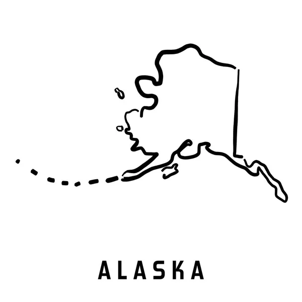 Logotipo do Alasca - vetor de mapa simples —  Vetores de Stock