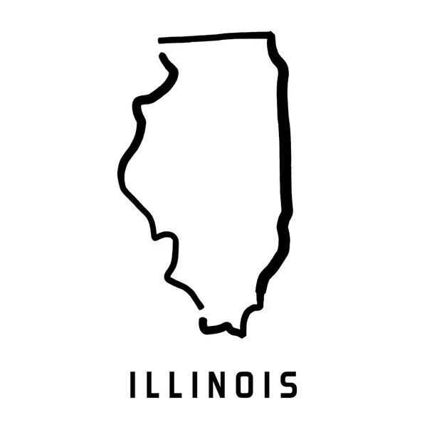 Forma de Illinois - vetor de mapa simples —  Vetores de Stock