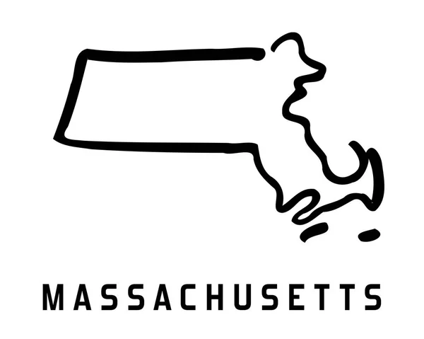 Массачусетс - проста карта вектор — стоковий вектор