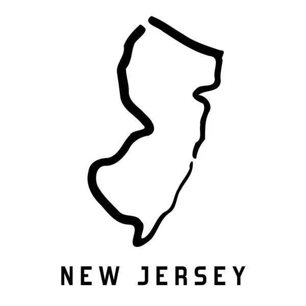 Nova Jersey - vetor de mapa simples —  Vetores de Stock