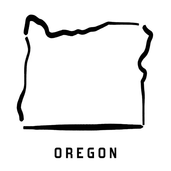 Oregon - einfacher Kartenvektor — Stockvektor
