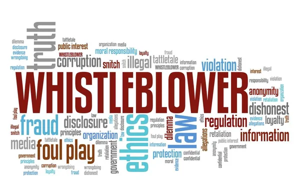 Whistleblower - kelime bulutu illüstrasyon — Stok fotoğraf