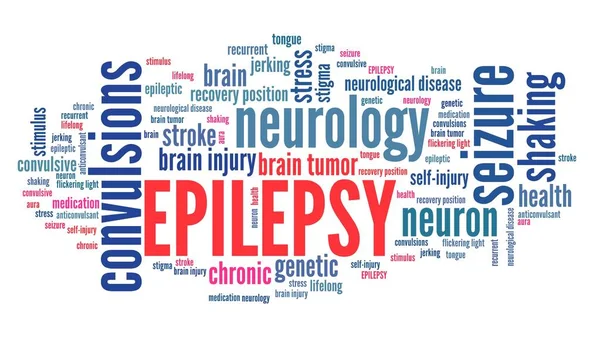 Epilepsi - word cloud illustration — Stockfoto