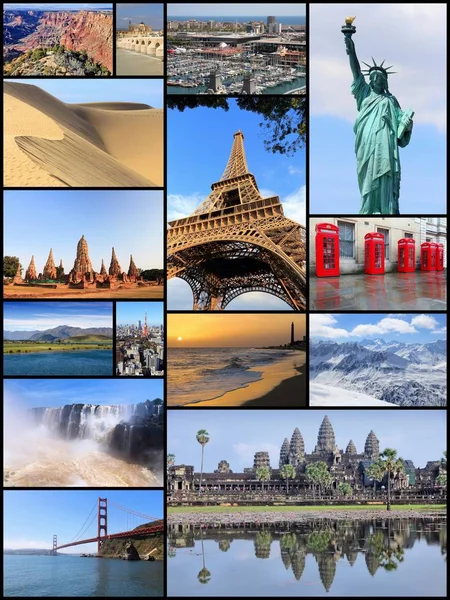 विश्व स्थल पोस्टकार्ड — स्टॉक फ़ोटो, इमेज