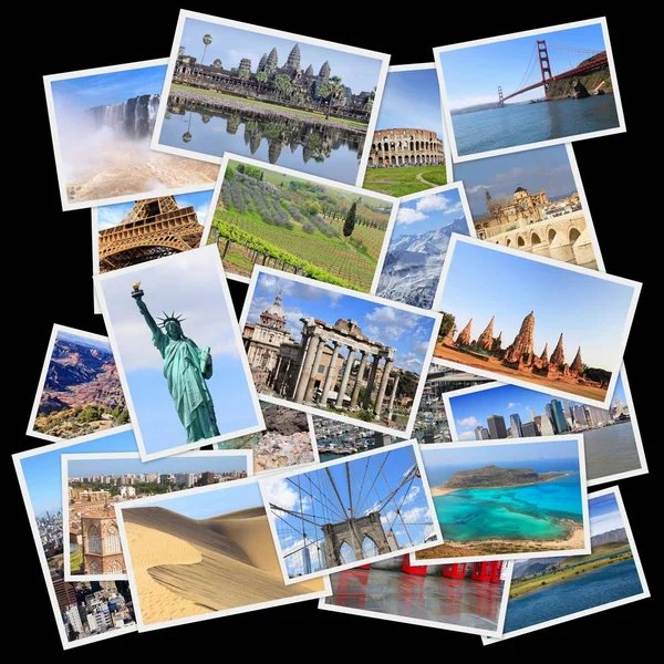 Landmarks collage from all the world — Stock Photo, Image