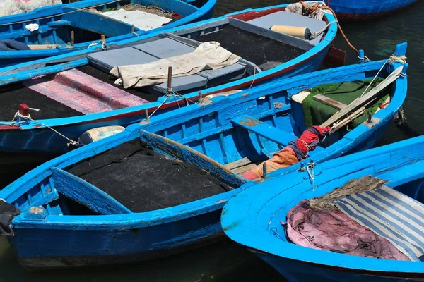 Blå båtar i Italien — Stockfoto