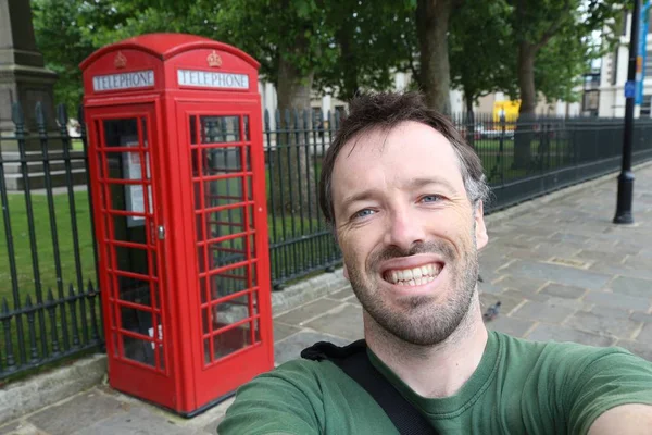 Londyn turystyczny selfie — Zdjęcie stockowe