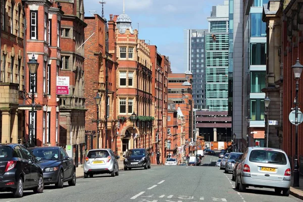 Rua de Birmingham Reino Unido — Fotografia de Stock